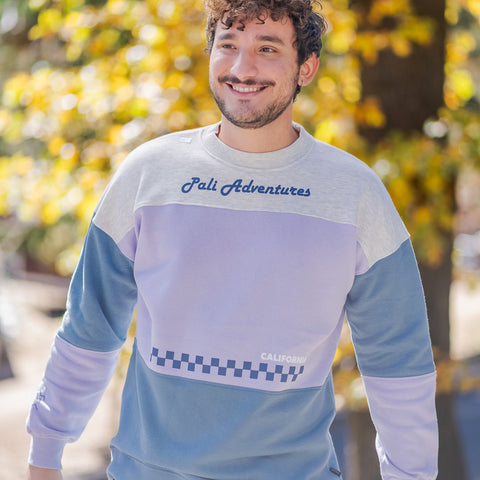 Checkered Colorblock Sweatshirt